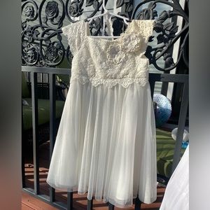 Monsoon toddler flower girl dress with hand-sewn petticoat to add extra volume